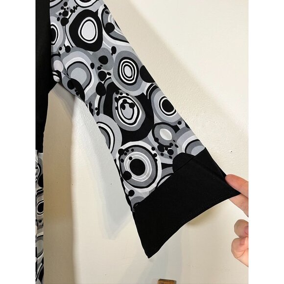 Retro Funky Disco Top L Black Artsy Classic Chic Preppy Indie Folk Neutral 80s - Picture 3 of 10